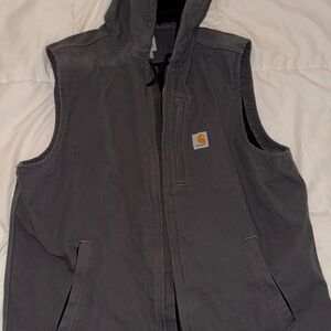 Carhartt Gray Hooded Vest